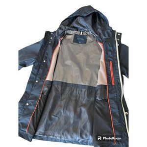 Cole Haan Men’s Hooded Rain Jacket Navy Blue Size Large